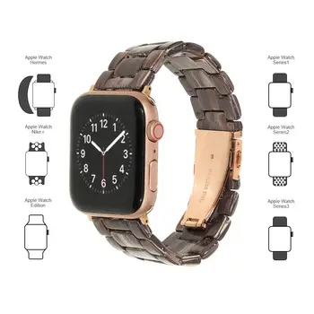 Uita-te la moda Curea pentru Apple Watch Seria 6 5 4 3 2 1 Brățară Încheietura mâinii Rășină Curea Accesorii curea de Ceas pentru Femei Barbati 38mm 42mm