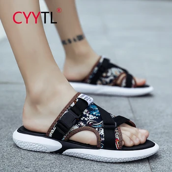 CYYTL de Vară de Moda Hollow-out Respirabil Papuci de Imprimare Pantofi de Plaja si Papuci pentru Cupluri de Exterior/Interior, Sandale