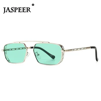 JASPEER Steampunk ochelari de Soare Barbati de Brand Designer de Ochelari de Soare UV400 Conducere Nuante Femei Gradient de Moda Ochelari Rame Metalice
