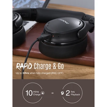 Mpow H19 IPO Căști fără Fir ANC de Anulare a Zgomotului Căști HiFi Stereo Bluetooth 5.0 cu Cască Cu 30H Redare Pentru Iphone 11