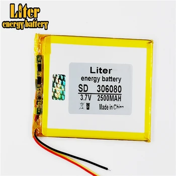 Li-po 3 linie 306080 2500 mah acumulator PDA smart calculator comprimat 3.7 v baterie Litiu-polimer