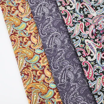 100cm*147cm bumbac poplin material pentru rochie cămașă de cusut patchwork paisley tesatura retro