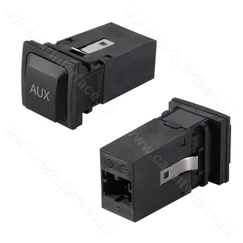 32 pini AUX IN cablu pentru Audi RNS-E Navigation Plus, Line IN / 3,5 mm conector de sex Feminin