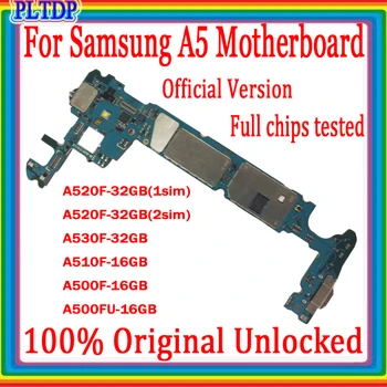Bine testat pentru Samsung Galaxy A5 A520F A530F A510F A500F A500FU Placa de baza, Original, deblocat Pentru Galaxy A5000 Logica Bord