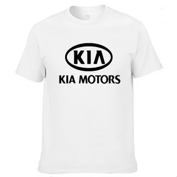 Barbati Maneca Scurta KIA motors Car Logo Tricou casual de Vara de sex masculin culoare solidă Bumbac tricouri Moda HipHop Harajuku Haine Barbati