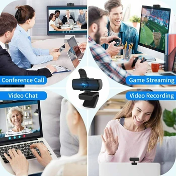 1080P 720p 480p HD Webcam cu Microfon Rotativ Desktop PC Camera Web Cam Mini Calculator WebCamera Cam Înregistrare Video de Munca