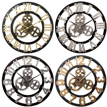 2021 40/50cm Vintage Ceas de Perete Tăcut arabă Numeral Roman Ceasuri Pendul Decor