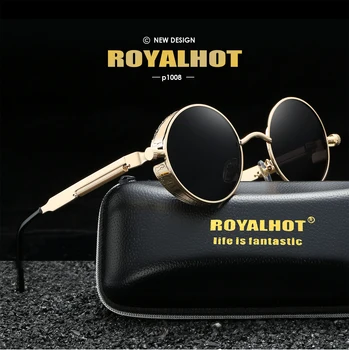RoyalHot Bărbați Femei Polarizate Aloy Rotund Retro ochelari de Soare Cadru de Conducere Ochelari de Soare Nuante Oculos masculino de sex Masculin p1008