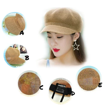 Stil britanic Vara respirabil capac de Brand pentru Femei Pălării de Soare Femeie Pac Casual Fierbinte de Paie Pliabila Nuanta de protecție Solară Fata călătorie 2018