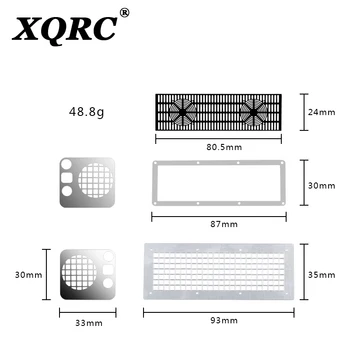 XQRC Metal simulare fata grila net mijloc de protecție lampă capac, folosit pentru 1 / 10 RC vehicul cu senile traxxas trx-4 TRX 4