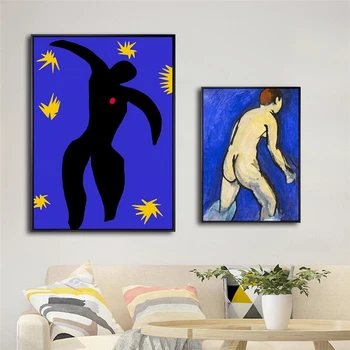 Celebrul Albastru Nud Arta De Henri Matisse Panza Picturi pe Perete Postere de Arta si Printuri de Arta Nud Imagine pentru Living Decorul Camerei