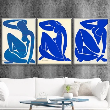 Celebrul Albastru Nud Arta De Henri Matisse Panza Picturi pe Perete Postere de Arta si Printuri de Arta Nud Imagine pentru Living Decorul Camerei