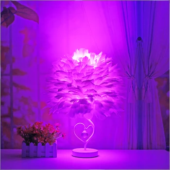 Feimefeiyou mai Nou Stil cel Mai bun Cadou de Ziua Îndrăgostiților Pentru Iubitul Forma de Inima Pene de Cristal lampada led Masă Lampă 3 stiluri comutator