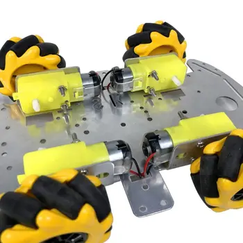 Omnidirectional Roata Căruciorului Robot Inteligent Auto Șasiu de Metal TT Motor Kituri DIY G99C