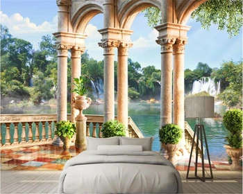 Tapet personalizat murale Romane coloana lac, peisaj 3d tapet de fundal de acasă decorare camera de zi dormitor foto tapet 3d