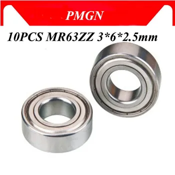 10PcsABEC-5 MR63ZZ MR63Z MR63 ZZ L-630ZZ 3*6*2.5 mm 3x6x2.5mm in Miniatura din Metal etanșare de Înaltă calitate, deep groove ball bearing