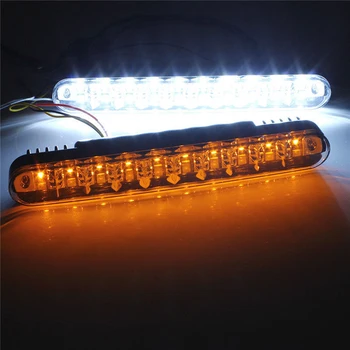 12V Lampa cu Lumini LED-uri Auto de Zi de Funcționare 12W 2x 30 de Lumina DRL Daylight