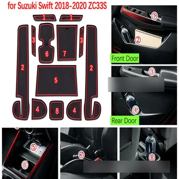 Pentru Suzuki Swift ZC33S 2018 2019 2020 Cauciuc Anti-alunecare Mat Usa Groove Cupa Telefon Pad Poarta Slot Perna Coaster Accesorii Auto