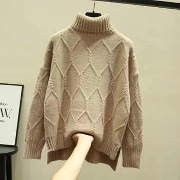 2020 toamna iarna supradimensionat turtlenect gros de lână cașmir pulover pulovere femei cu maneci lungi femei casual pulover mare jumper