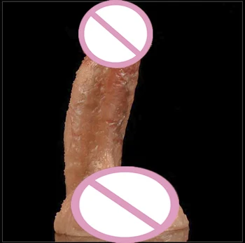 Moale Piele Adevarata Silicon Mare Dildo Realist Ventuza Penis Artificial Sex Masculin Cauciuc Artificial Penis De Sex Feminin Dick Jucarii Sexuale Pentru Femei Penis Artificial