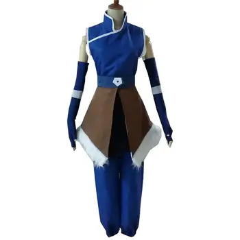 2020 Anime Avatar Legenda lui Korra Korra Cosplay, Costume de Halloween kimono japonez șorț rochie Personalizat