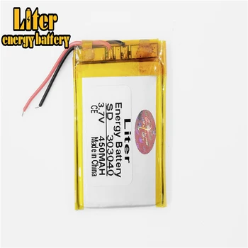 3.7 V baterie litiu-polimer 033040 303040 450mAh MP3 MP4 GPS baterie cu litiu mic stereo GPS