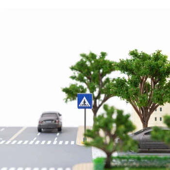 DIY Traficul Rutier Semne Model Diorama Jucărie Accesorii Nisip Masă Peisajul Arhitectural Decoratiuni de Gradina Cadouri Pentru Copii