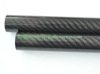 40mm ODx 34mm ID Fibra de Carbon Tub 3k 500MM Lung (Rola Înfășurat) carbon țeavă , cu full carbon, Japonia 3k îmbunătăți material
