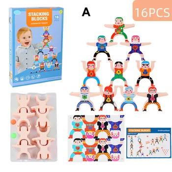 Plastic Stivuire Jocuri de Interblocare Jucării de Echilibrare Blocuri Jocuri Toddler Jucarii Educative pentru Copii Sugari Adulți NSV775