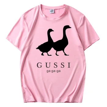 Bărbați Vara Animale GUSSI Tricou Amuzant Harajuku moda Casual Imprimare Tricou Barbati Stradă Poartă Respirabil Hip Hop T-Shirt.
