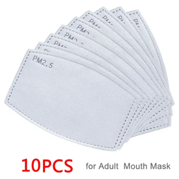 10buc PM2.5 hârtie de Filtru Anti Ceata bacterii dovada de gura Masca de Înlocuire Anti-Praf Anti-poluare Fata de Gura Masca de Hârtie de Filtru