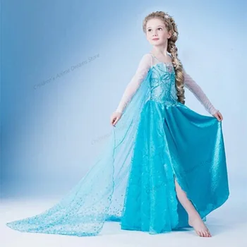 Disney Frozen Cosplay Dress Aisha Rochie De Printesa Copil Să Se Îmbrace Haine De Fată Ziua De Nastere Cadou De Petrecere Costum De Bijuterii Cutie