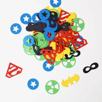 Personaliza super-erou Inspirat Confeti ziua de Masă decor copil de dus Album Ornamente risipește petrecere decoartions