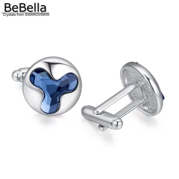 BeBella butoni cu Cristale Swarovski de la Elemente de bijuterii de moda pentru bărbați tatăl ziua de nastere cadou de Ziua Îndrăgostiților