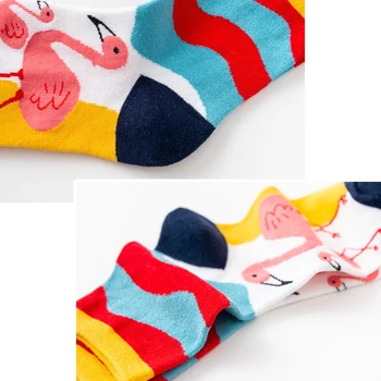 5 Perechi/lot Femeie Harajuku Drăguț Noutate Șosete Lungi Imprimate Șosete Amuzante Confort Respirabil Bumbac Șosete Moale Cadouri pentru Fete Lady