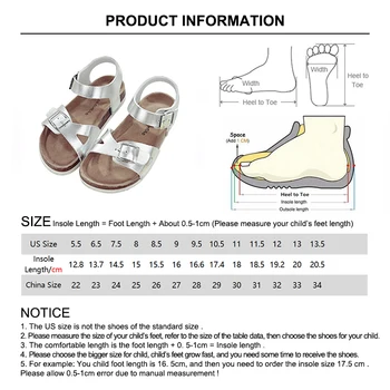De vară pentru Copii Fete Sandale Gladiator din Piele PU de Imprimare Benzi Pantofi de Plaja pentru Copii Fete Moale Confortabil Plută Sandale Romane