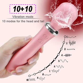 Dual Motors AV Vibrator punctul G și Clitorisul Stick Masaj Vibratoare pentru Vagin Stimulator pentru Adulti Jucarii Sexuale pentru Femei Masturbator