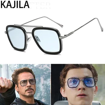 Lentes Tony Stark ochelari de Soare Barbati de Brand Designer de Păianjen Ochelari Retro Pătrat Iron Man Ochelari de Soare Pentru Femei очки тони старка