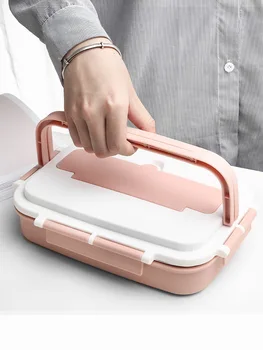 Din oțel inoxidabil, caseta de prânz adult student portabil piața Japoneză bento izolate cutie de plastic
