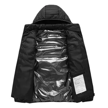 Dropshipping Încălzit Jachete de Căldură Haina USB Electrice, Termice Îmbrăcăminte haina de Încălzire cu Infraroșu cu Gluga de Iarna în aer liber, Îmbrăcăminte Călduroasă