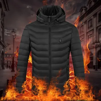 Dropshipping Încălzit Jachete de Căldură Haina USB Electrice, Termice Îmbrăcăminte haina de Încălzire cu Infraroșu cu Gluga de Iarna în aer liber, Îmbrăcăminte Călduroasă