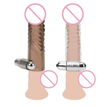 IKOKY Reutilizabile Penis Sleeve Vibrator Penis Inele Intarziere Ejaculare Vibrații Puternice Jucarii Sexuale Pentru Barbati de sex Masculin Penisului