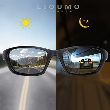 LIOUMO Fotocromatică Bărbați ochelari de Soare Polarizati Sport în aer liber Conducere Ochelari de sex Masculin Zi, noapte de Noapte Viziune Ochelari de protecție UV400 lentes de sol