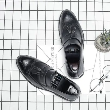 De Dimensiuni mari italiană ciucure de afaceri Rochie Formale Bărbați din piele haimana rochie formale apartamente de birou designer pantofi oxford pentru barbati 756
