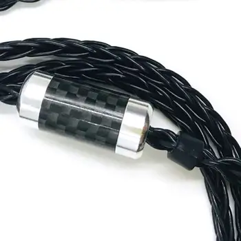 Haldane HIFI Argint Placat cu Căști Upgrade de Cablu pentru Meze 99 Classics Focal Elear T1P T5P Căști Negru Moale-a Extins plug