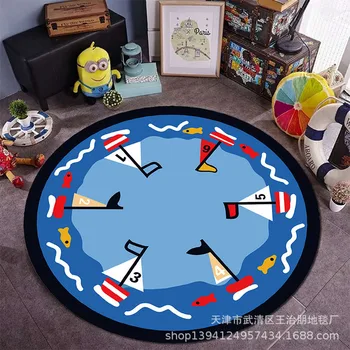 Dormitor pentru copii desene animate model de podea circular mat copilul creeper pătură calculator scaun de podea circular mat