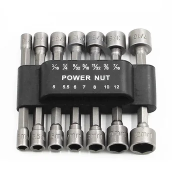 14pc 4.75 mm-12mm Extra Adânc Bolt Nut Driver Set Bit 1/4 prindere Hexagonal de Impact Adaptor de Priza Piuliță Setteri pentru Instrument de Putere