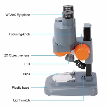 40X Binocluar Stereo Microscop Top Iluminare cu LED-uri de Reparatie Telefon PCB Lipire Instrument Câmp Larg Cu Ocular
