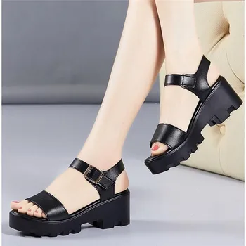 Vara se Răcească Femei Sandale cu Platforma Ieftine și de Înaltă Calitate Doamnelor Sandale cu Toc 2019 Vara Noi Impermeabil Sandale cu Platforma