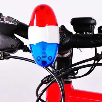 6 Led-uri de Lumină Biciclete Electronice Corn 4 Sunete Ton de Biciclete Clopot Sirenă de Poliție Trompeta pentru copii Scuter Accesorii pentru Biciclete 1 buc